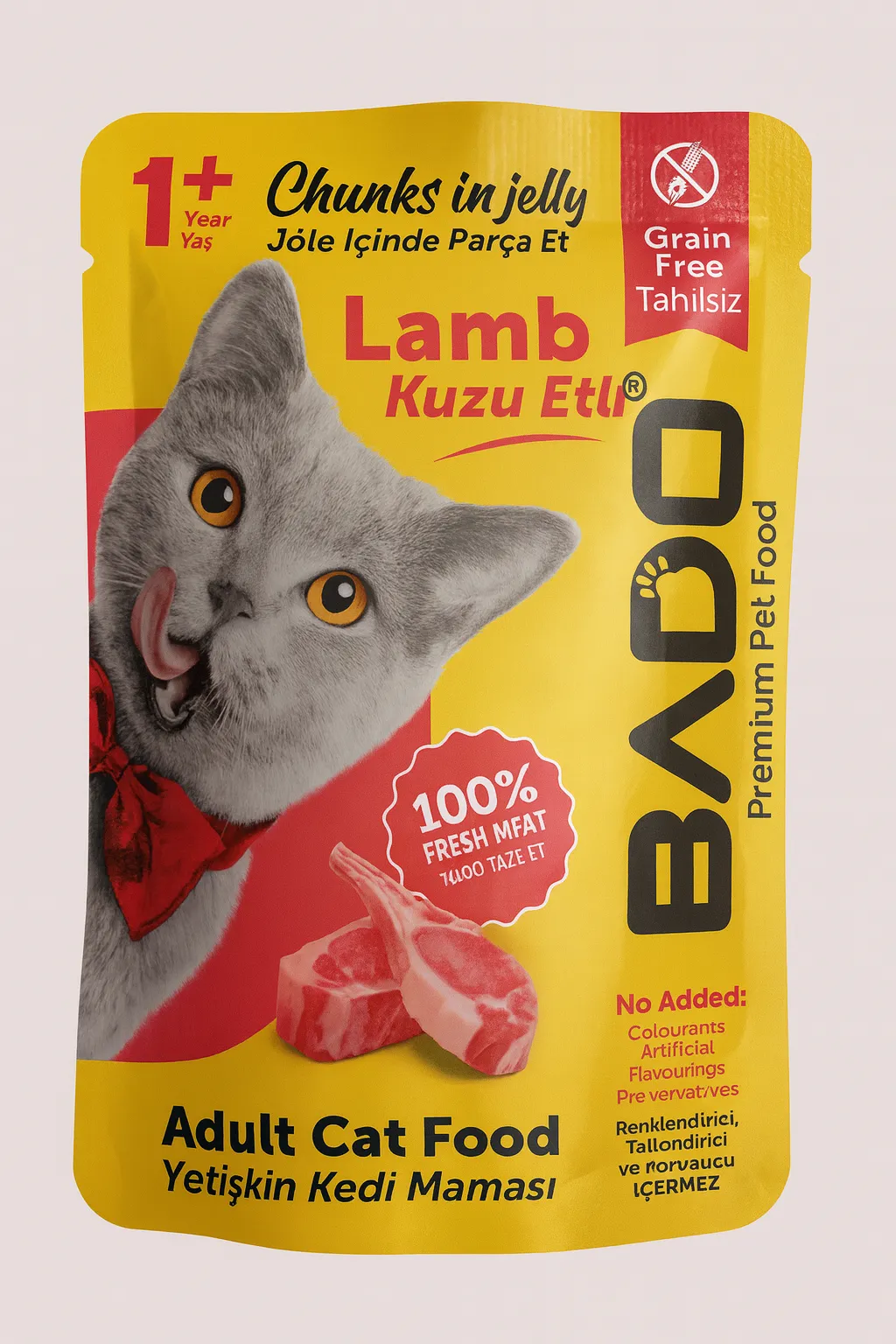 962Vet Shop - BADO Adult Cat Food - Lamb 85g Pouch