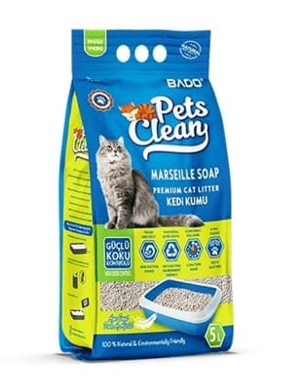 962Vet Shop - Pets Clean Marseille Soap 5L Cat Litter
